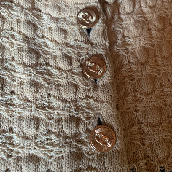 Chanel Beige+navy Knit Dress FIRM FIRM FIRM FIRM - Picture 2 of 4